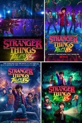 Großes A0-A5 Stranger Things Geschichten aus '85 Animiertes Netflix Kinder Wandbild Poster