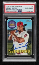 PSA/DNA 2018 Topps Heritage Minor League Edition Black /50 Adolis Garcia 0n64