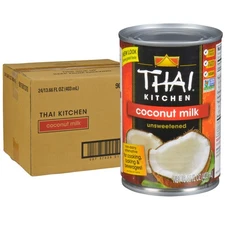 Thai Kitchen Gluten Free Canned Unsweetened Coconut Milk 13.66 fl oz, PACK OF 24