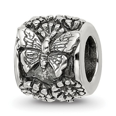 Silber Reflexionen Schmetterling Bali Perle QRS1170