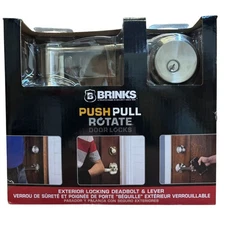 Brinks Push Pull Rotate Exterior Locking Deadbolt and Lever