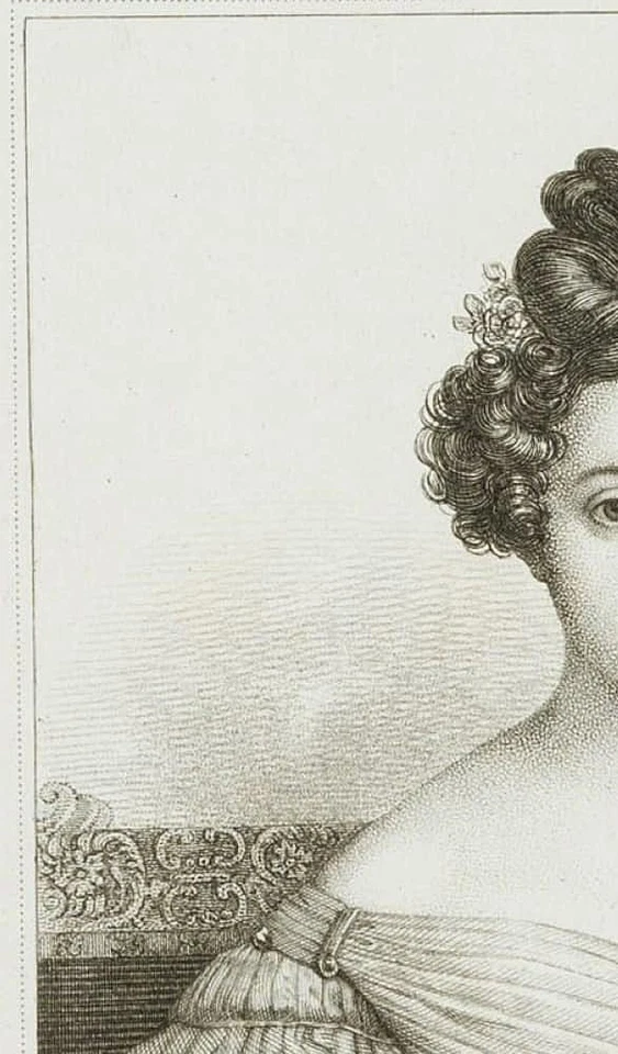 F. STÖBER (1795-1858), Fräulein Sabine Heinefetter, Stahlstich Romantik - Bild 4 von 4