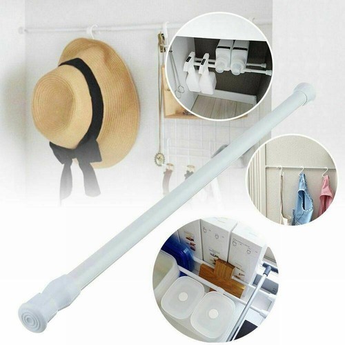 Curtain Rail Pole White 30-50cm/40-70cm/60-110cm Cupboards/window/kitchen Etc - Zdjęcie 5 z 31