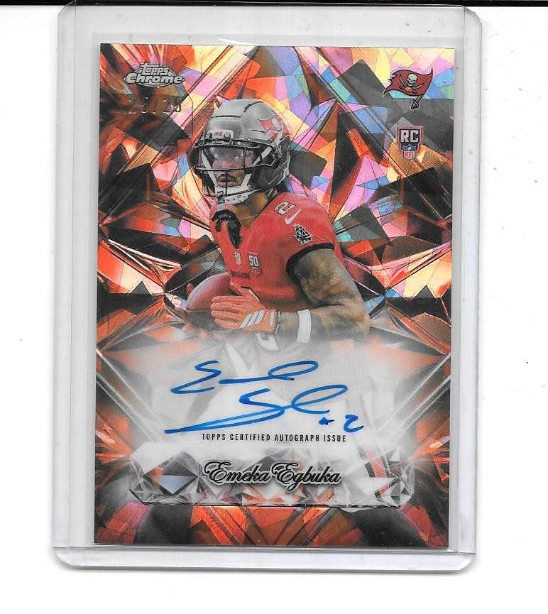 Emeka Egbuka Topps Chrome Sapphire Edition Sapphire Selections Autographs #SSAEE Orange
