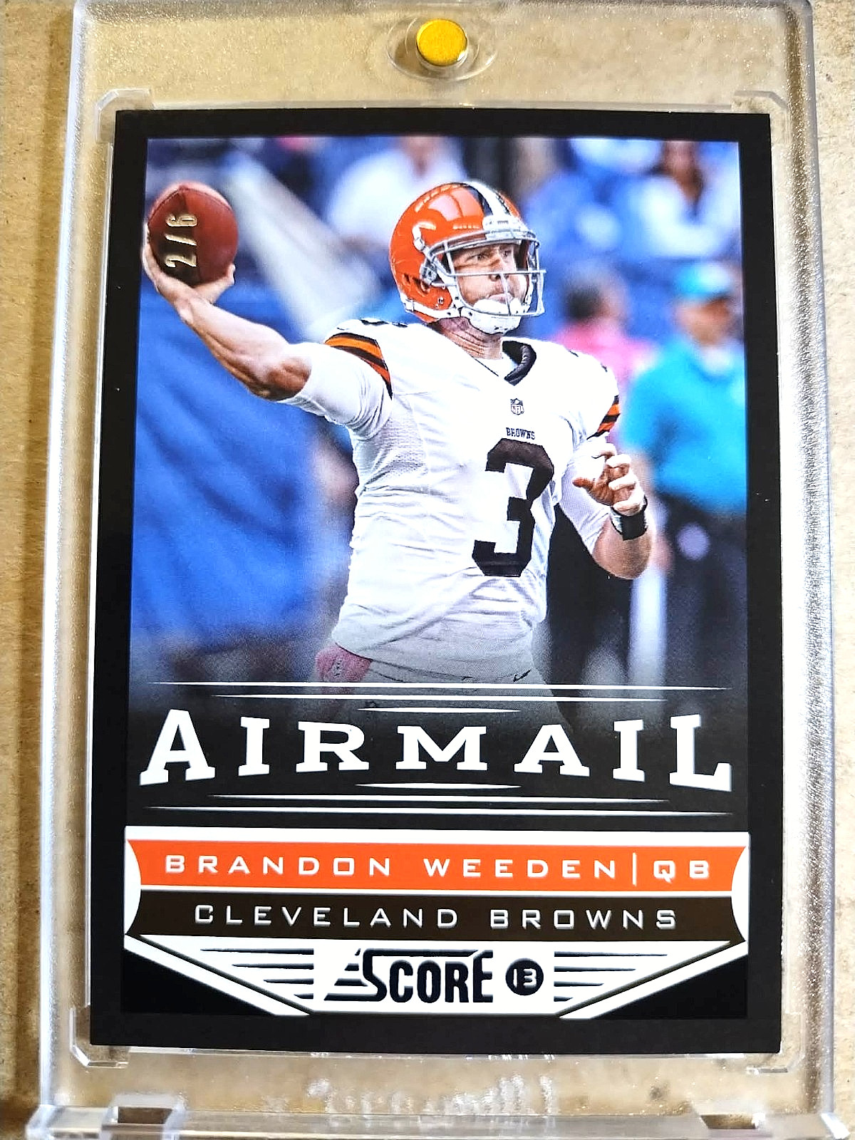 2013 Brandon Weeden Panini Score Airmail Black End Zone /6 MINT 🔥🔥🔥 QTY
