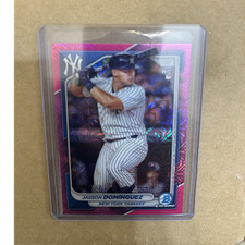 2024 Bowman Chrome Jasson Dominguez Fuchsia Mojo Refractor /299 #17 RC