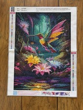 Hummingbird Completed Diamond Art Painting 12  x 15.75  