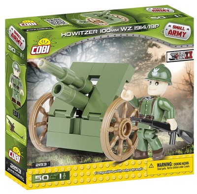 COBI 2153 Howitzer 100MM WZ.1914/19P  50 Pcs - 1 soldier - US SELLER - MIB RARE!