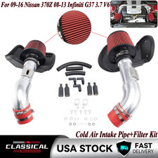 Cold Air Intake Pipe Filter Kit For 09-16 Nissan 370z 08-13 Infiniti G37 3.7l V6