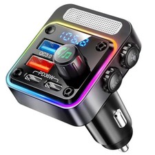 54W Bluetooth 5.3 Car Adapter Charger 4-Port Fast Charging PD36W A-Black