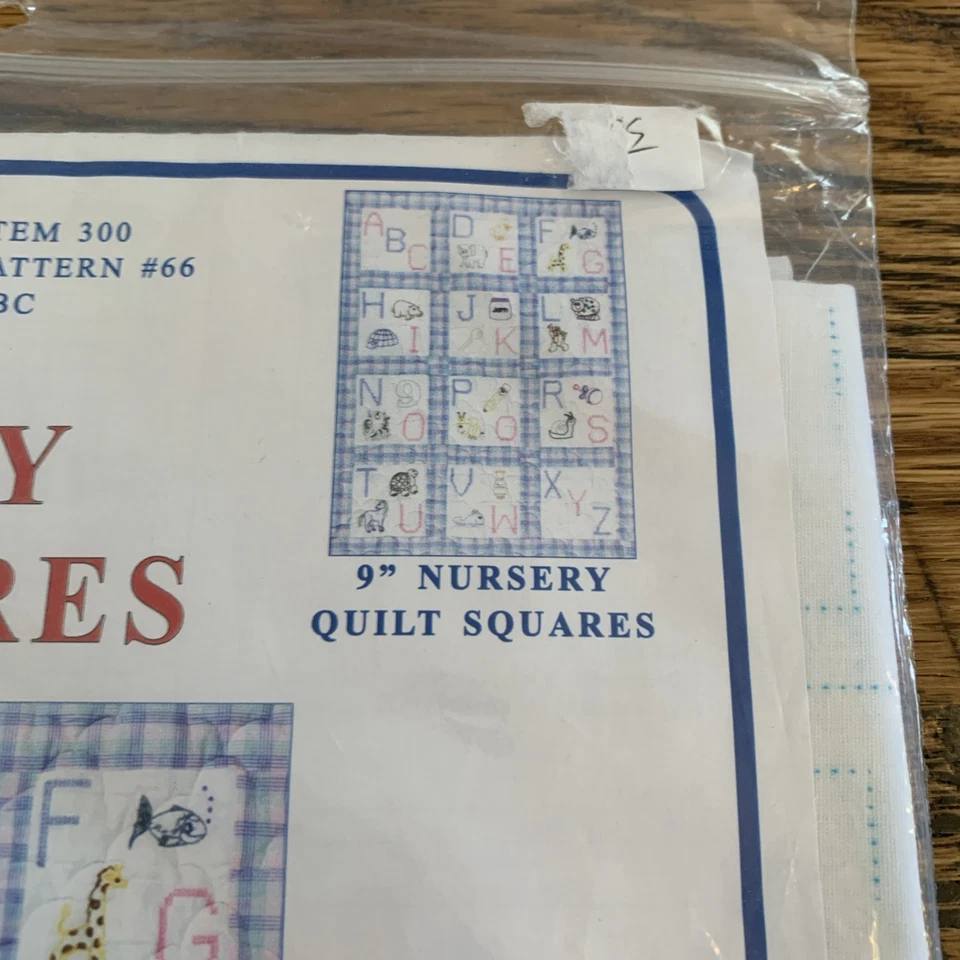 Jack Dempsey Stamped Embroidery 12-9" x 9" Squares #300-66 ABC's Quilting (30) - Image 3 of 4
