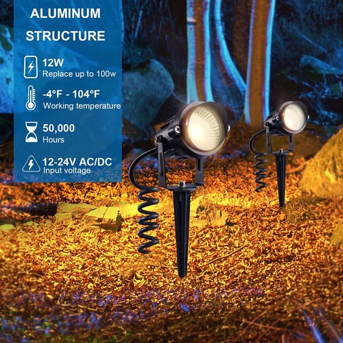 24 Pack Low Voltage Landscape Lights LED 12W Landscape Lighting with connecto... - Picture 3 of 8
