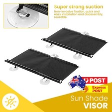 2PCS PVC Retractable Roller Sun Visor Curtain For Universal Windshield Cars