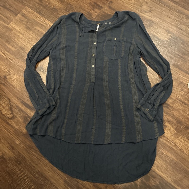 Free People Tunic Hi Low Oversized Button Down Women’s Size M