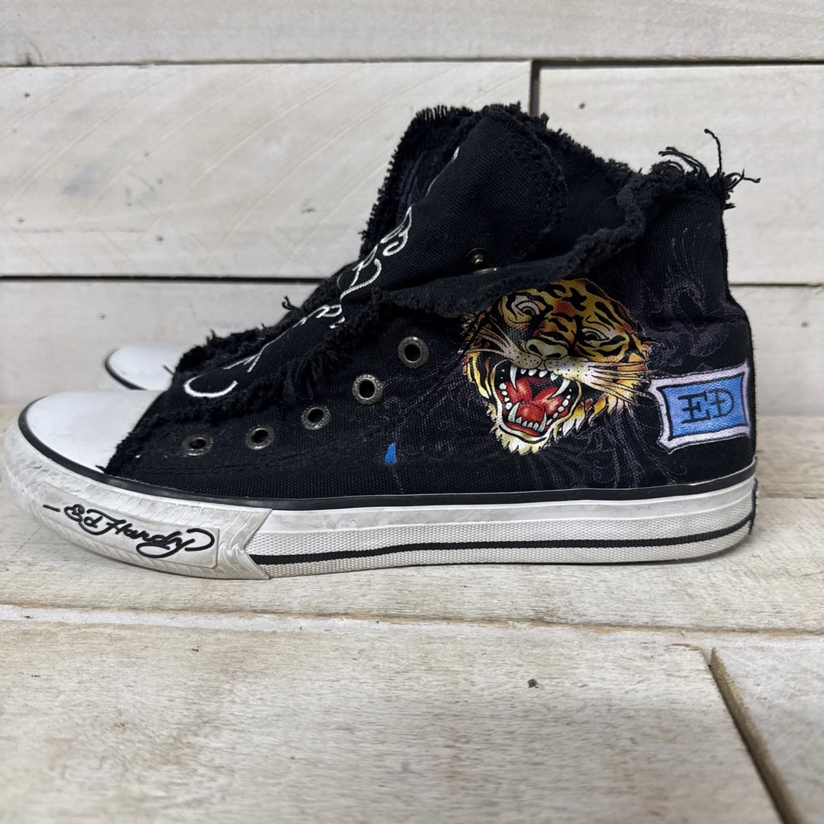 Ed Hardy Black Canvas Casual Shoes for Men for sale | eBay display picture 2