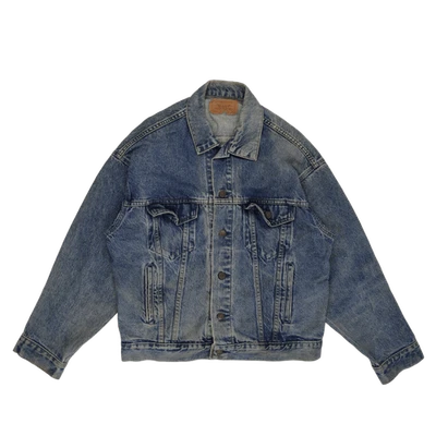 Vintage Levi's 70507 Denim Jacket Trucker M Regular Blue Button Made in USA