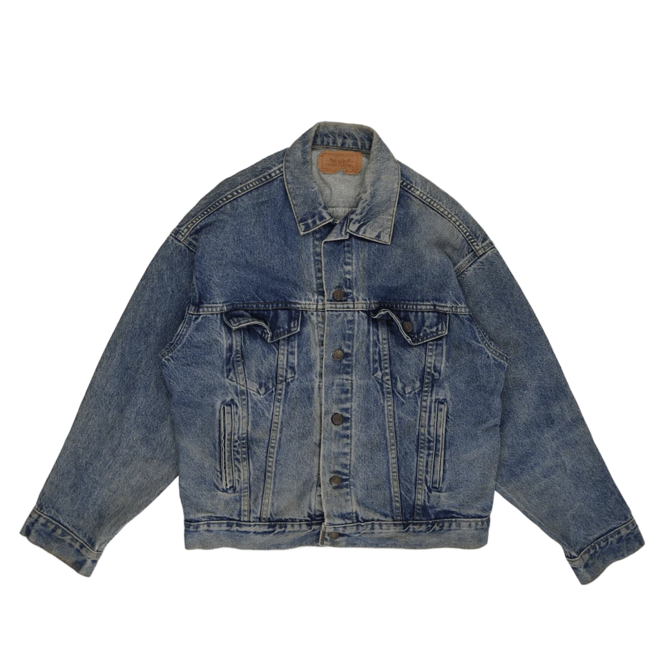 Vintage Levi's 70507 Denim Jacket Trucker M Regular Blue Button Made in USA, photo 1 of 5