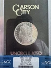 1883-CC Morgan Silver Dollar $1 NGC MS62 DPL DMPL GSA Hoard - Deep Mirrors