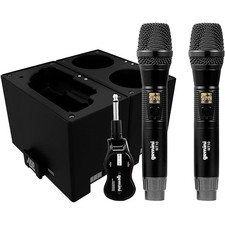Gemini UHF Dual Wireless Microphone System with Charging Docks