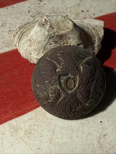 Dug Civil War 💥 🇺🇸 💣 Gilted Eagle C Coat Button Cavalry