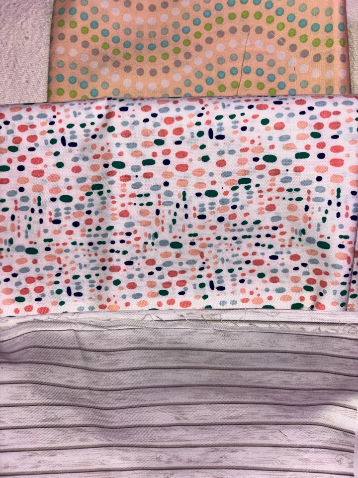 quilt fabric bundle - pastel spots & stripes- - Image 4 of 4