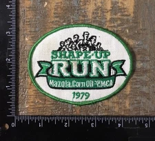 Vintage SHAPE-UP RUN 1979 Mazola Corn Oil YMCA Embroidered Sew-On Patch