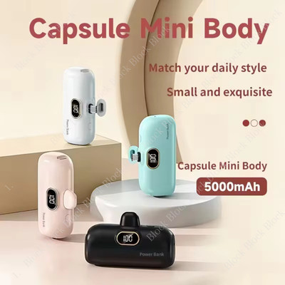 For Android Samsung iPhone 5000mAh Portable Charger Mini Power Bank Battery Pack