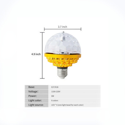 LED Disco Ball Light Party Magic Stage Light DJ Strobe Ball with Remote Control