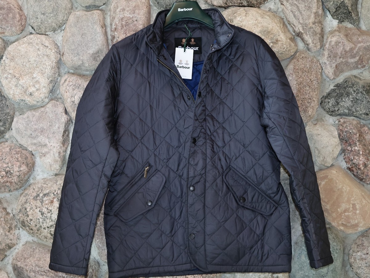 Barbour Flyweight Chelsea Quilted Jacket Coat Navy UK Sizing Extra 