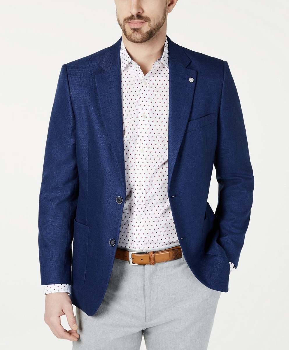 Nautica Men's Modern-Fit Active Stretch Solid Sport Coat Jensen