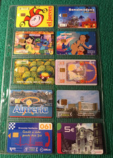LOT DE 10 TÉLÉCARTES ESPAGNE – DISNEY LILO & STITCH, MARS ATTACKS, BONITO PLANET