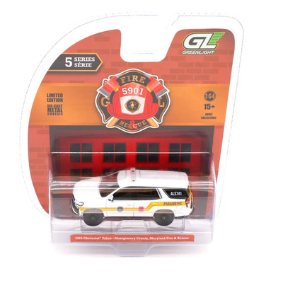 #ad Greenlight 2024 Chevy Tahoe Bethesda MD Rescue Squad 1:64 Fire Rescue 5 $8.99