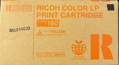 RICOH COLOR LP Print Cartridge type 160 YELLOW 888443 Brand new in the box