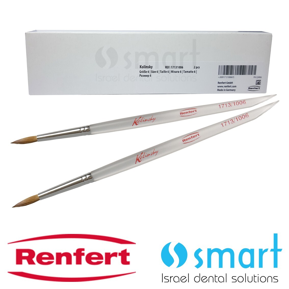 Lotx2 Renfert Dental ceramic brush premium Natural bristle №6 Kolinsky 13171006 eBay