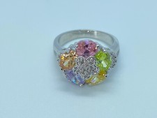 DAMENRING RING STERLING SILBER BERGKRISTALL C...