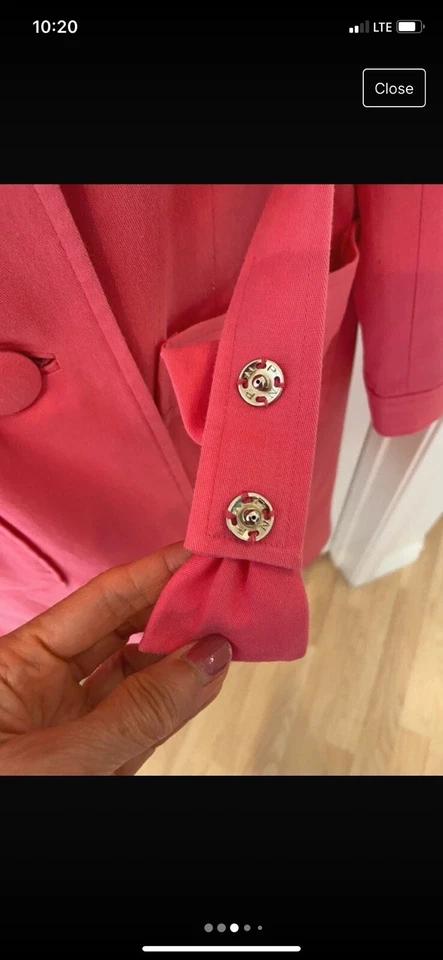 Chaqueta Abrigo BETH BOWLEY Larga Roja Naranja Forrada a Lunares Talla 6 Foto 3 de 4