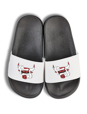 Kids Bulls Basketball Sandals Flip Flops Print Logo Boy and Girl