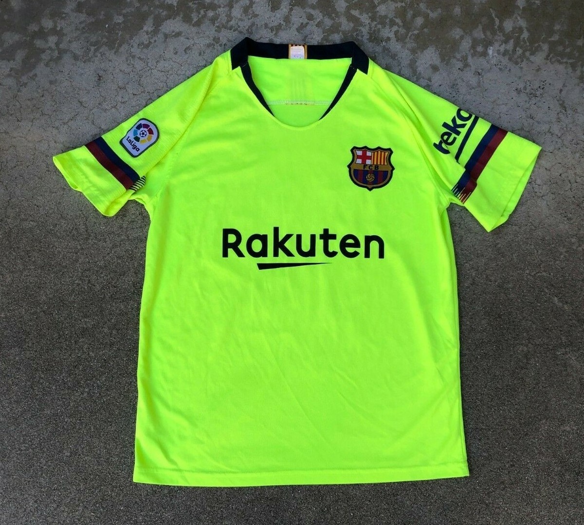 FC Barcelona Men's Yellow Rakuten Unicef Beko Futbol Soccer Jersey