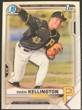 2021 BOWMAN DRAFT CHROME OWEN KELLINGTON PIRATES PROSPECT #BDC-120 1ST BOWMAN