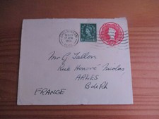 ROYAUME UNI ENTIER POSTAL OBLITÉRÉ 1956 CHELTENHAM POUR ARLES SANS CORRESPONDANC
