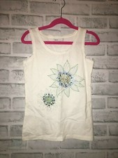 NWT GAP KIDS WATER GARDEN SPARKLY TANK TOP SMALL 6-7 6 7 SEQUINS FLOWERS TEE T