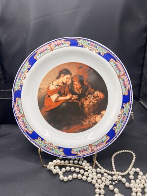 Rare Antique T. Limoges Depos Barlolome Esteban Murillo Wall Decorative Plates 2