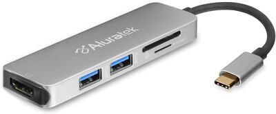 USB HDMI Aluratek TypeC Multimedia Hub Card Reader