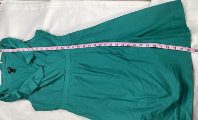 J.CREW Emerald Green Sleeveless Dressy V-Neck Dress - Women's Size 4-  ruffles | eBay
