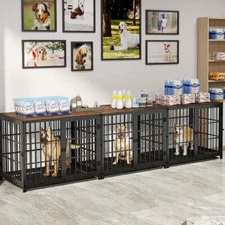 XXL Large Heavy Duty Wooden Dog Crate Furniture Unlimited Combinable Dog Kennel 