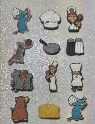 Croc Charms Ratatouille Jibbitz 1-100Pcs Italian Brainrot Funny