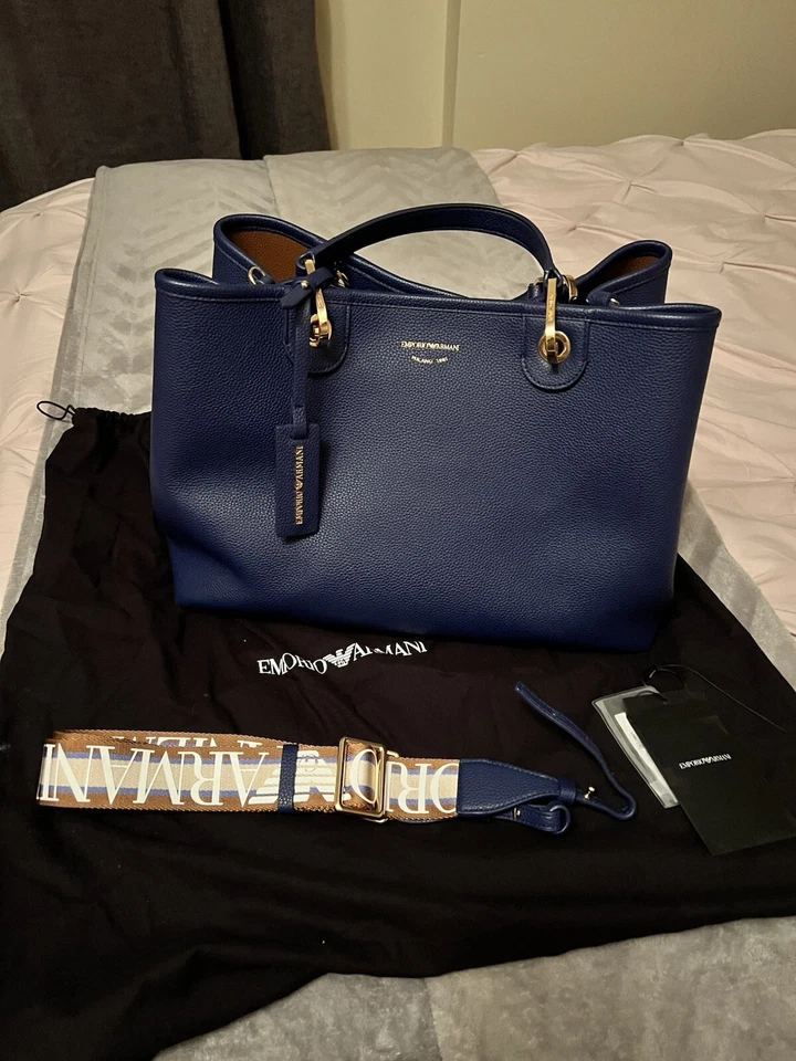 Emporio Armani My EA Large Navy Blue Shopper Tote Bag - Image 3 of 4