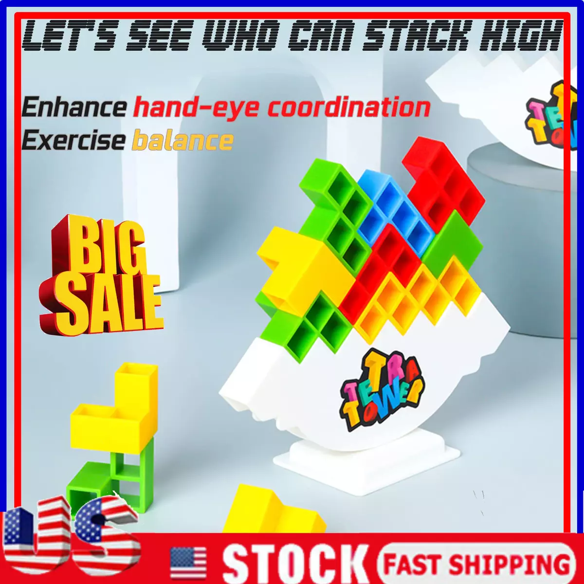 Construction Block Board, Tetra Tower Balance Game