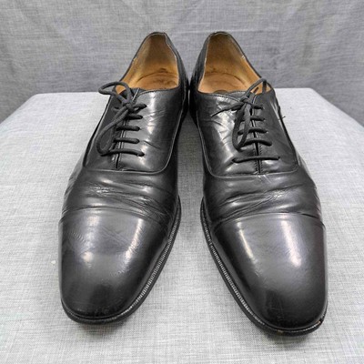 Bally Black Leather Cap Toe Oxford Dress Shoe Men Italy Size 