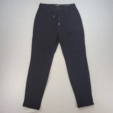 Judy Blue Jeans Womens 30 Black Denim Jogger Darwstring Stretch Pants